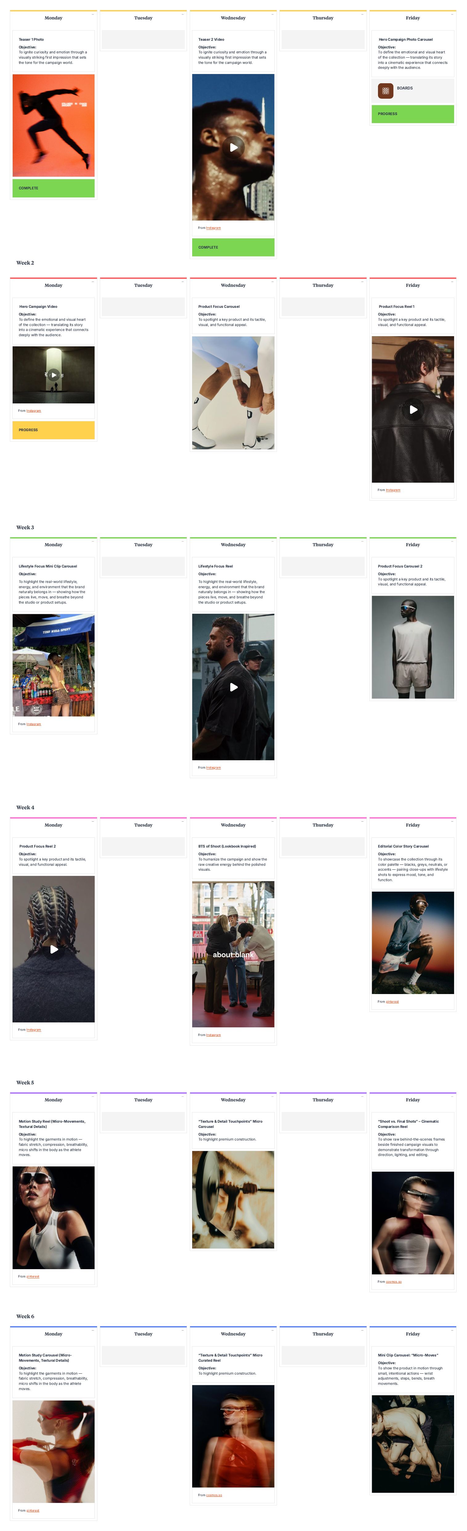 Content Calendar